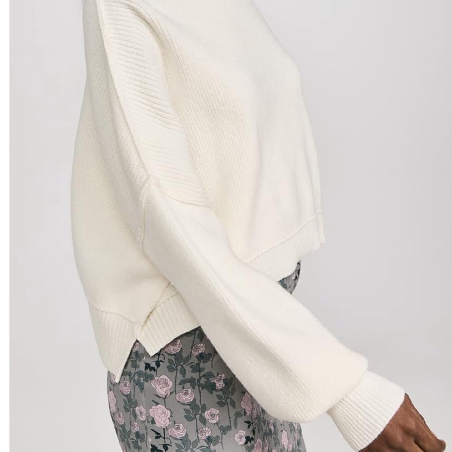 Brand new free people crop cream sweater