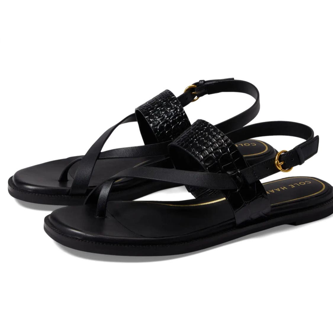 Ladies Cole Haan Black Leather Sandals size 5.5 B