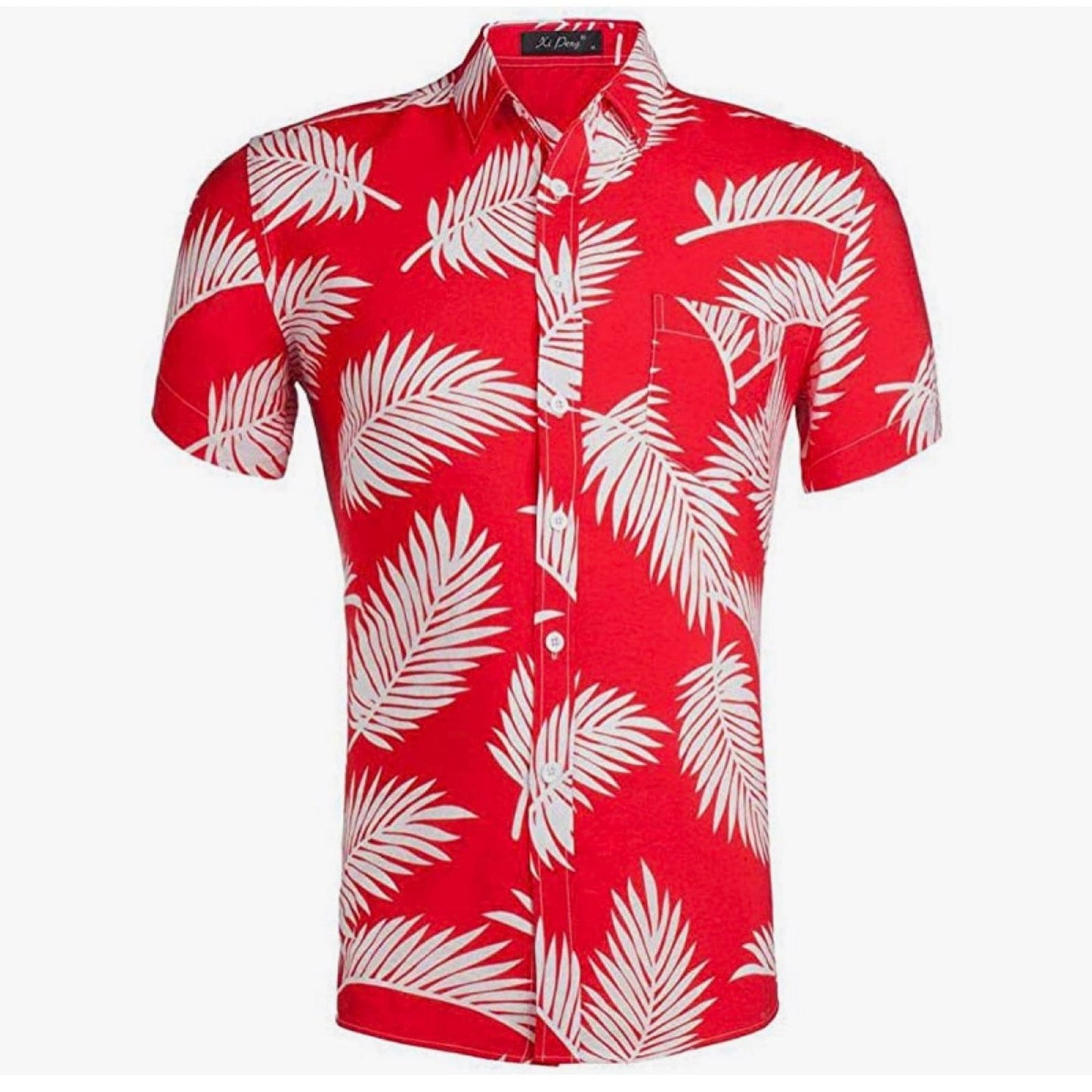 Red and white 2XL Men's Hawaiian shirt