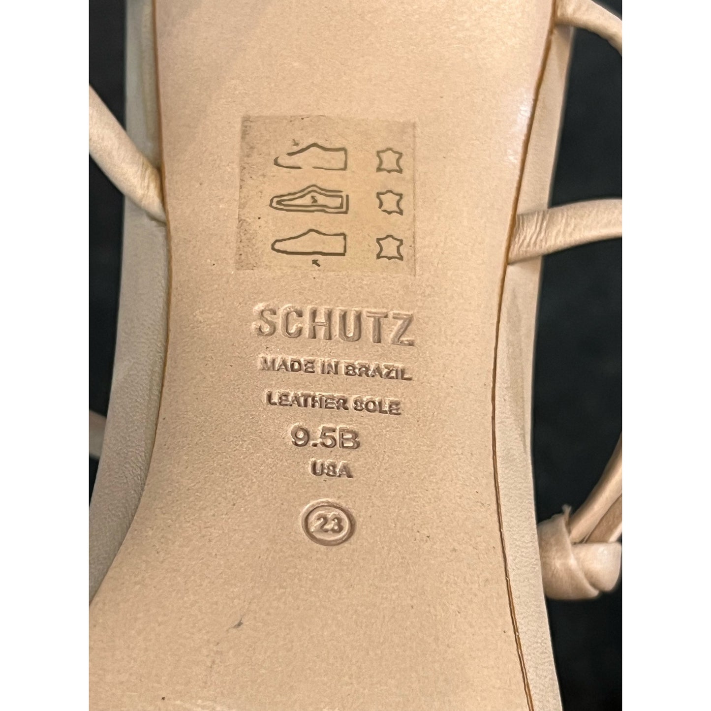 Schutz Abby Heel in Light Nude size 9.5