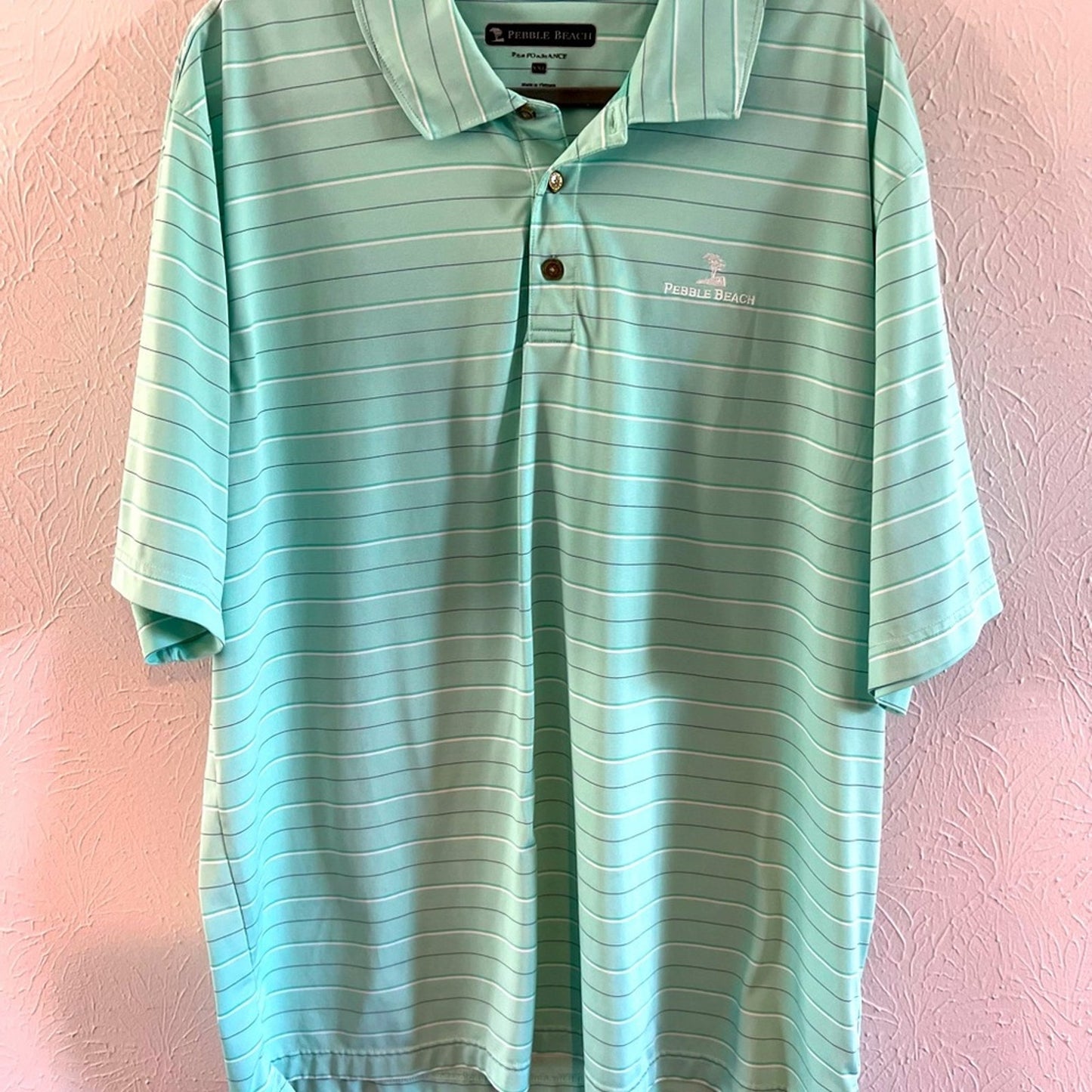 Pebble Beach 🏌️‍♂️Golf Polo Stipped Shirt Bundle size 2XL