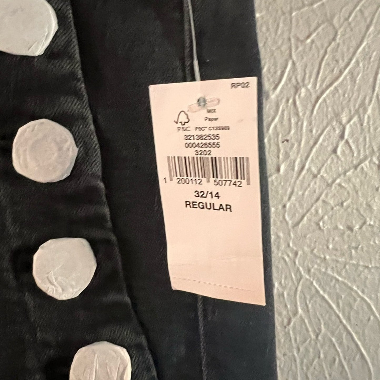 Gap High Waist Black Jeans Button Up Size 14