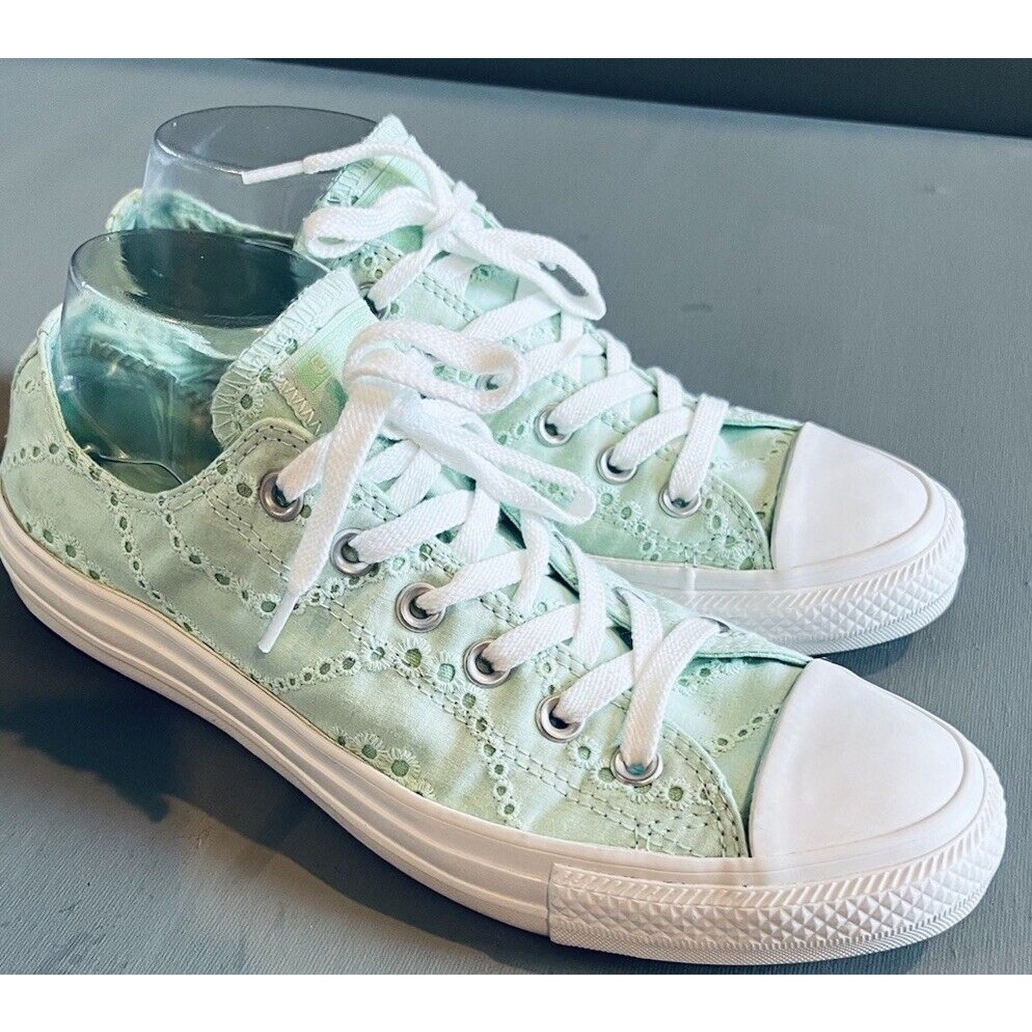 Converse Chuck Taylor All-Stars Womens 9 Mint Green Lace Sneakers Retro Athletic