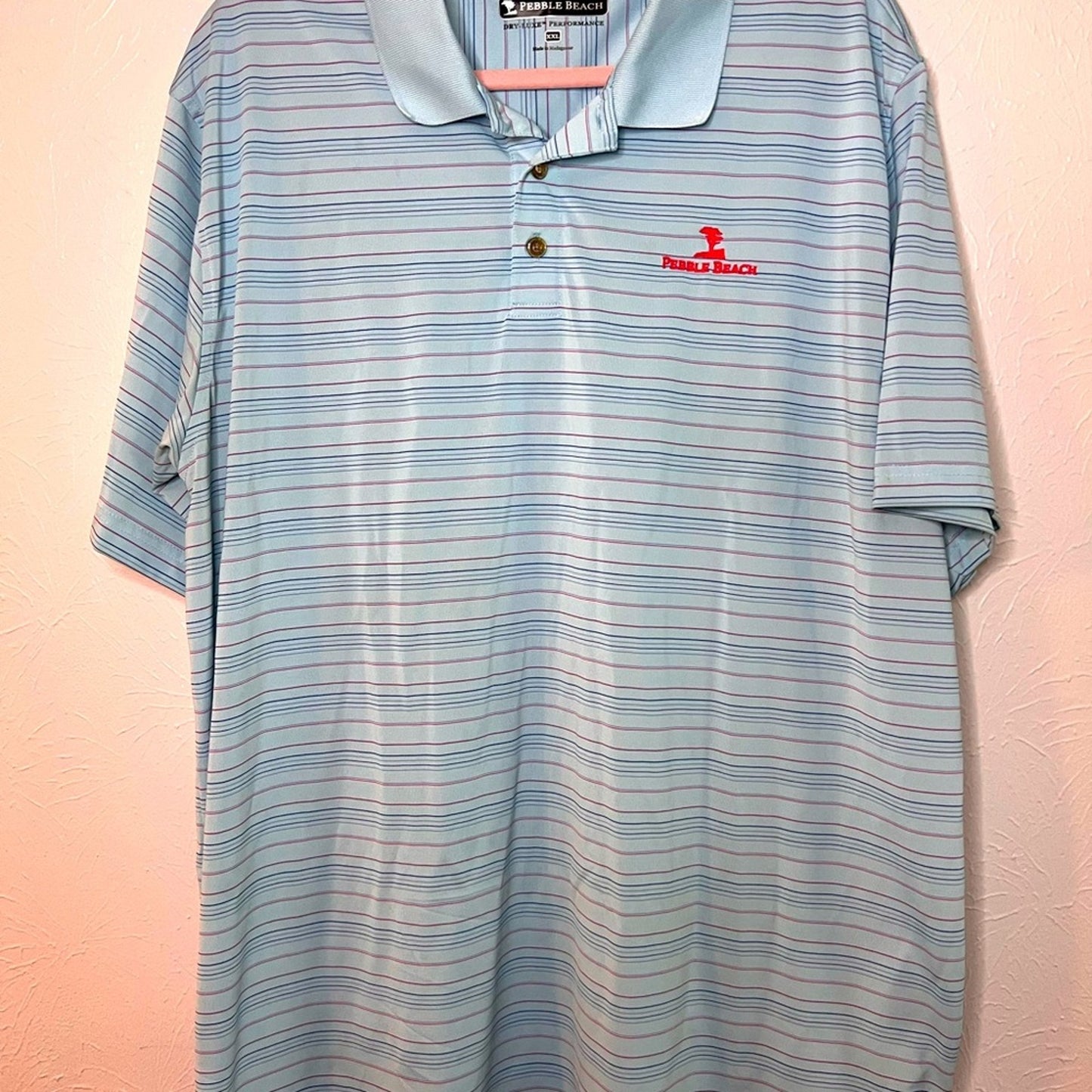 Pebble Beach 🏌️‍♂️Golf Polo Stipped Shirt Bundle size 2XL