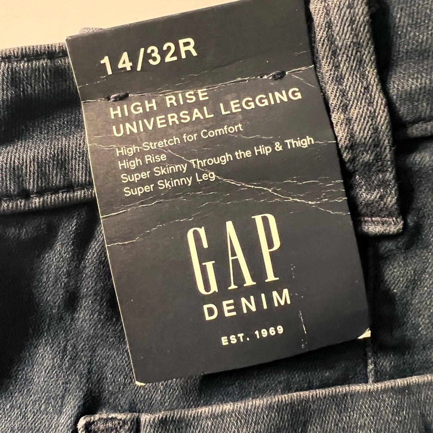 Gap High Waist Black Jeans Button Up Size 14