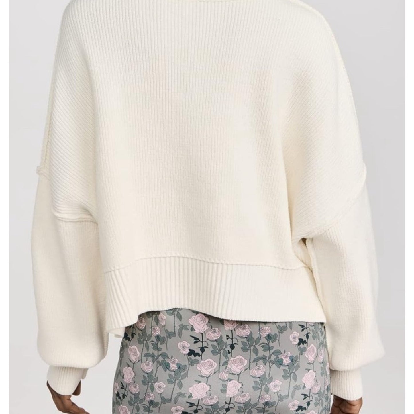 Brand new free people crop cream sweater