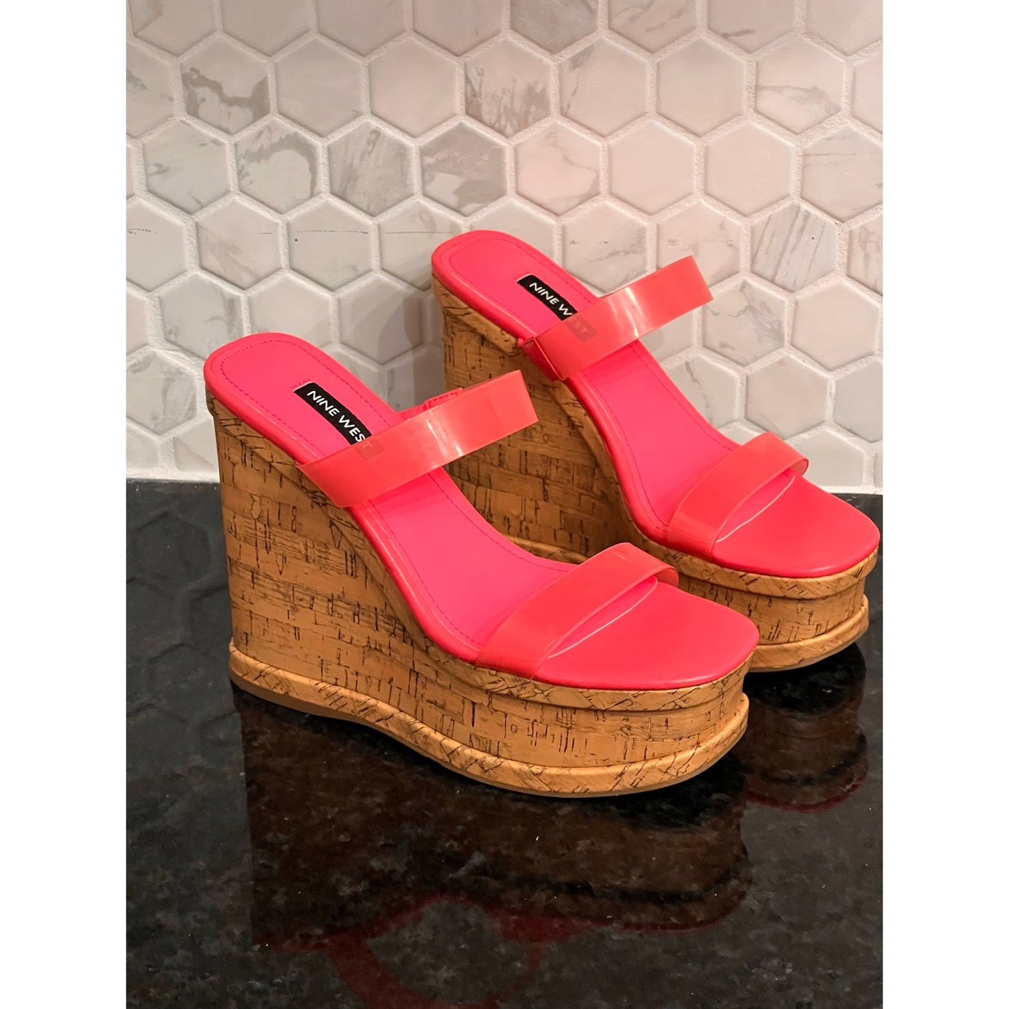 NineWest Rapps Platform Wedge Sandal size 6.5