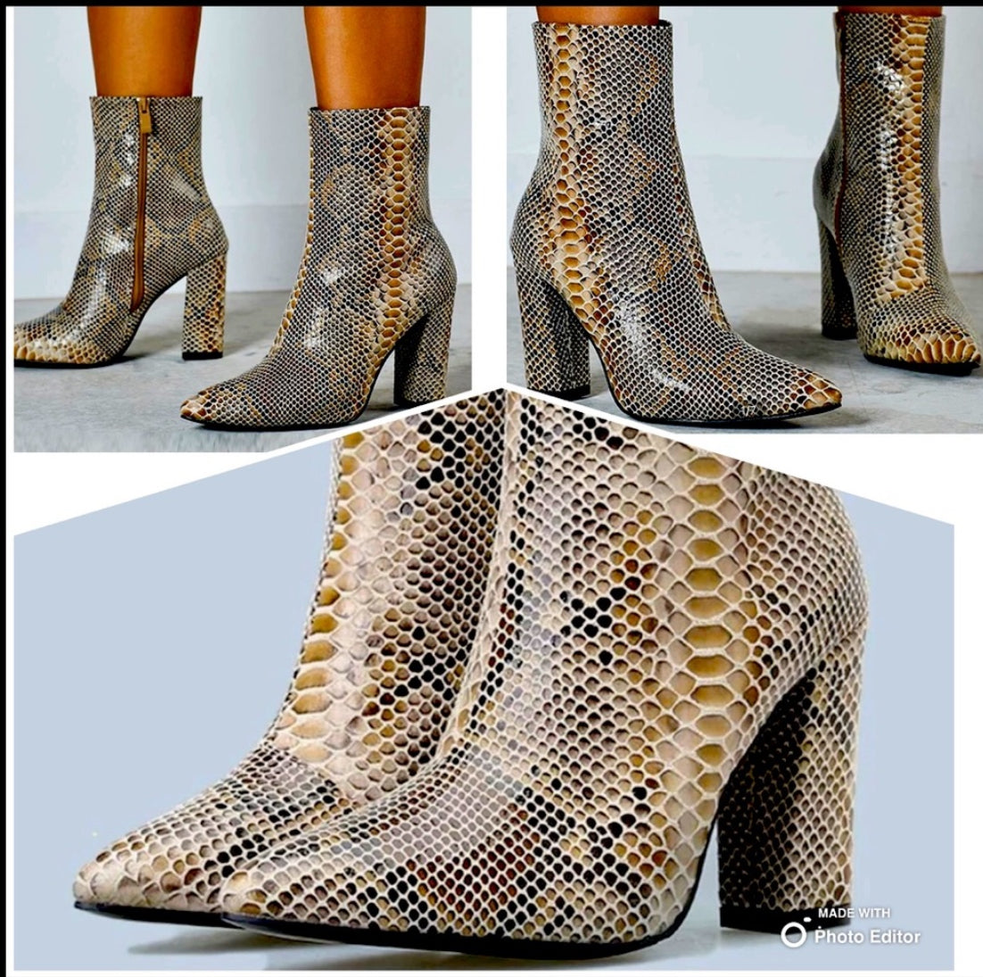 SNAKE PRINT BOOTIES REBIRTH