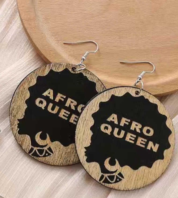 Wooden Classic Earrings Jewelry Afro Love Woman Earring Pendants Queen
Vintage Painted Ear Jewelry