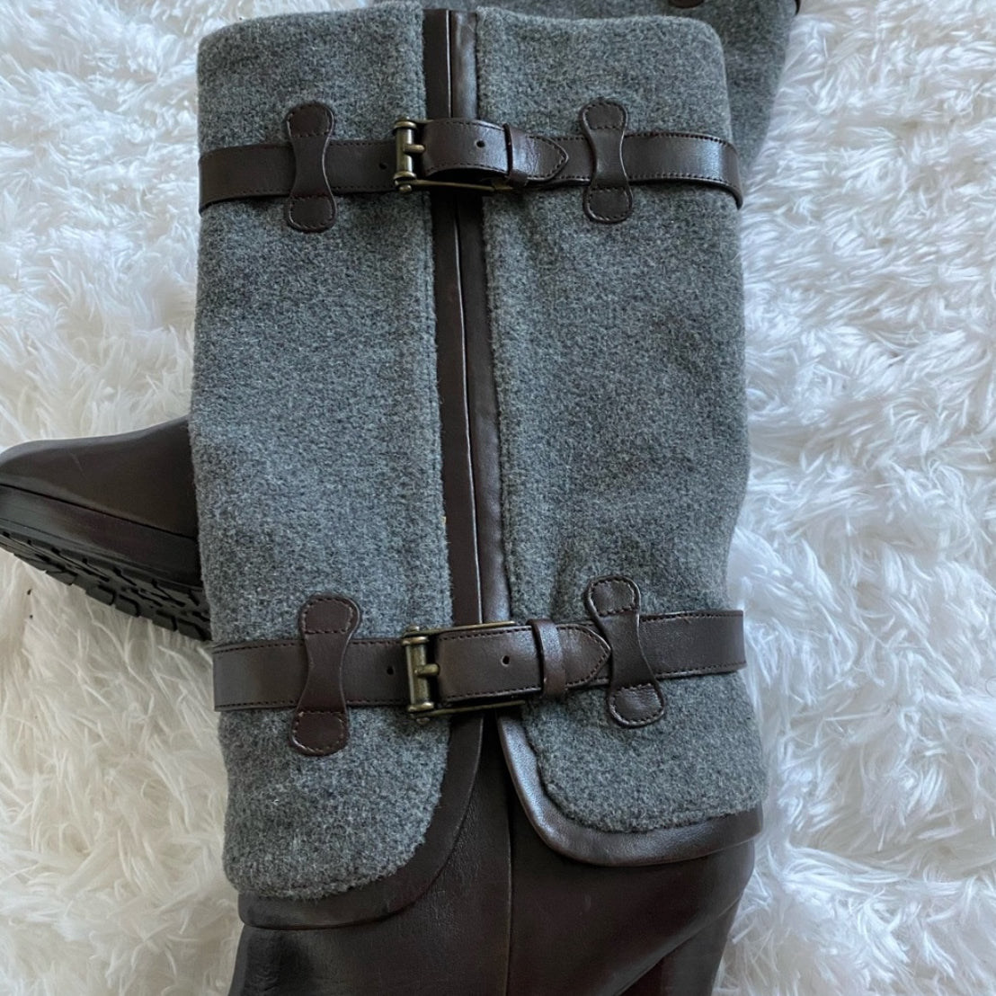 COLE HAAN AIR KENNEDY WOOL FELT LEATHER BOOT 4" Heel