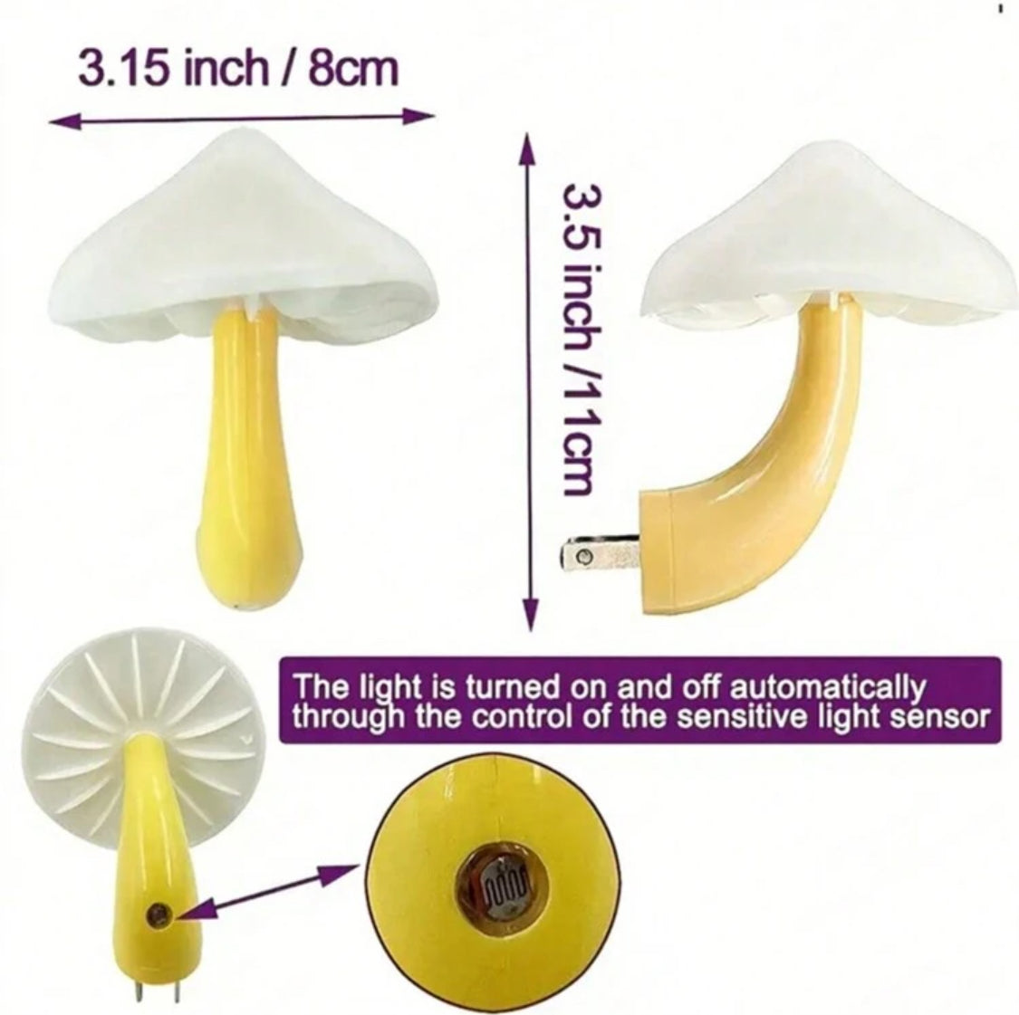 Mushroom plug in light