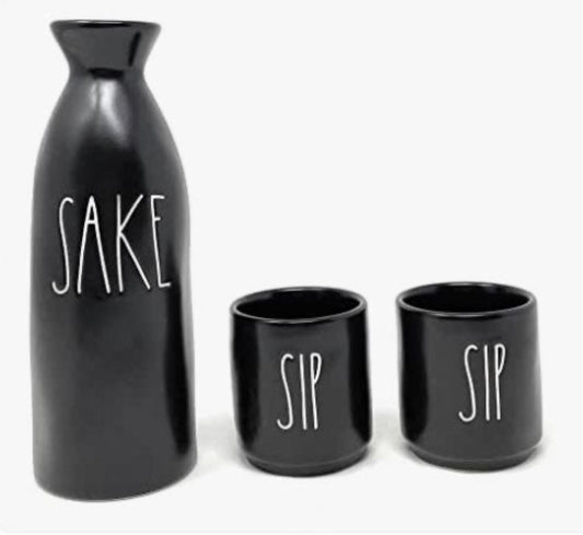 Rae Dunn 3 piece Sake Set