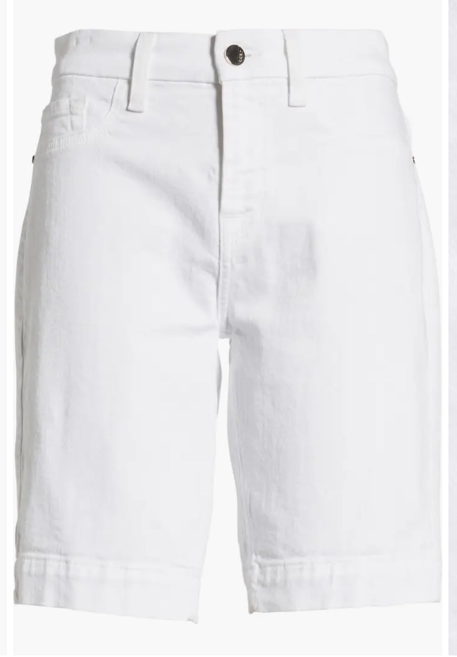 Jen7 7 For All Mankind High Waist Denim Bermuda Shorts