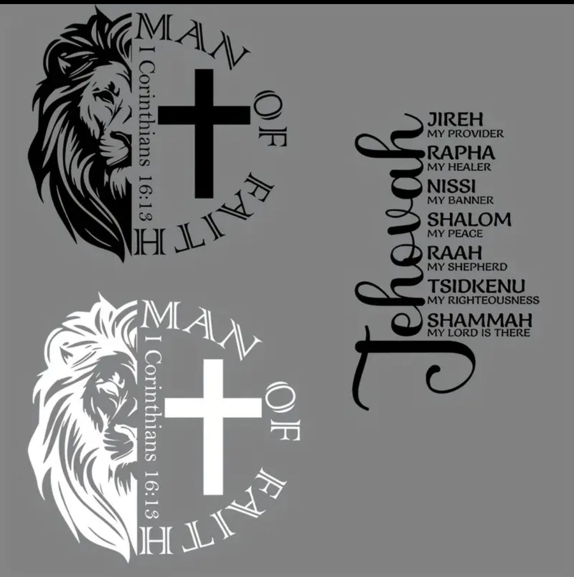 Men of Faith Hoodie 3 designs