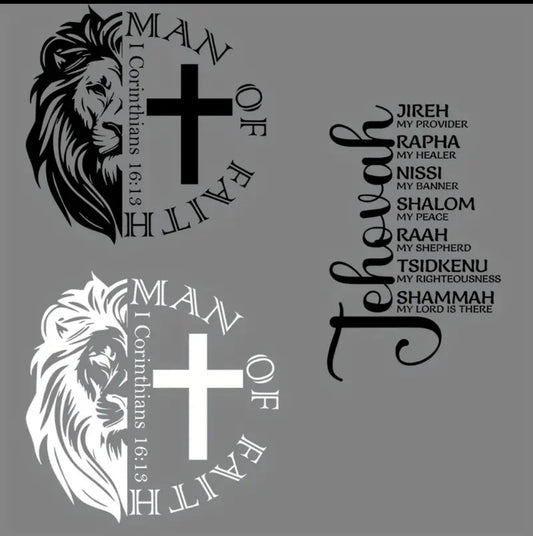 Men of Faith Hoodie 3 designs