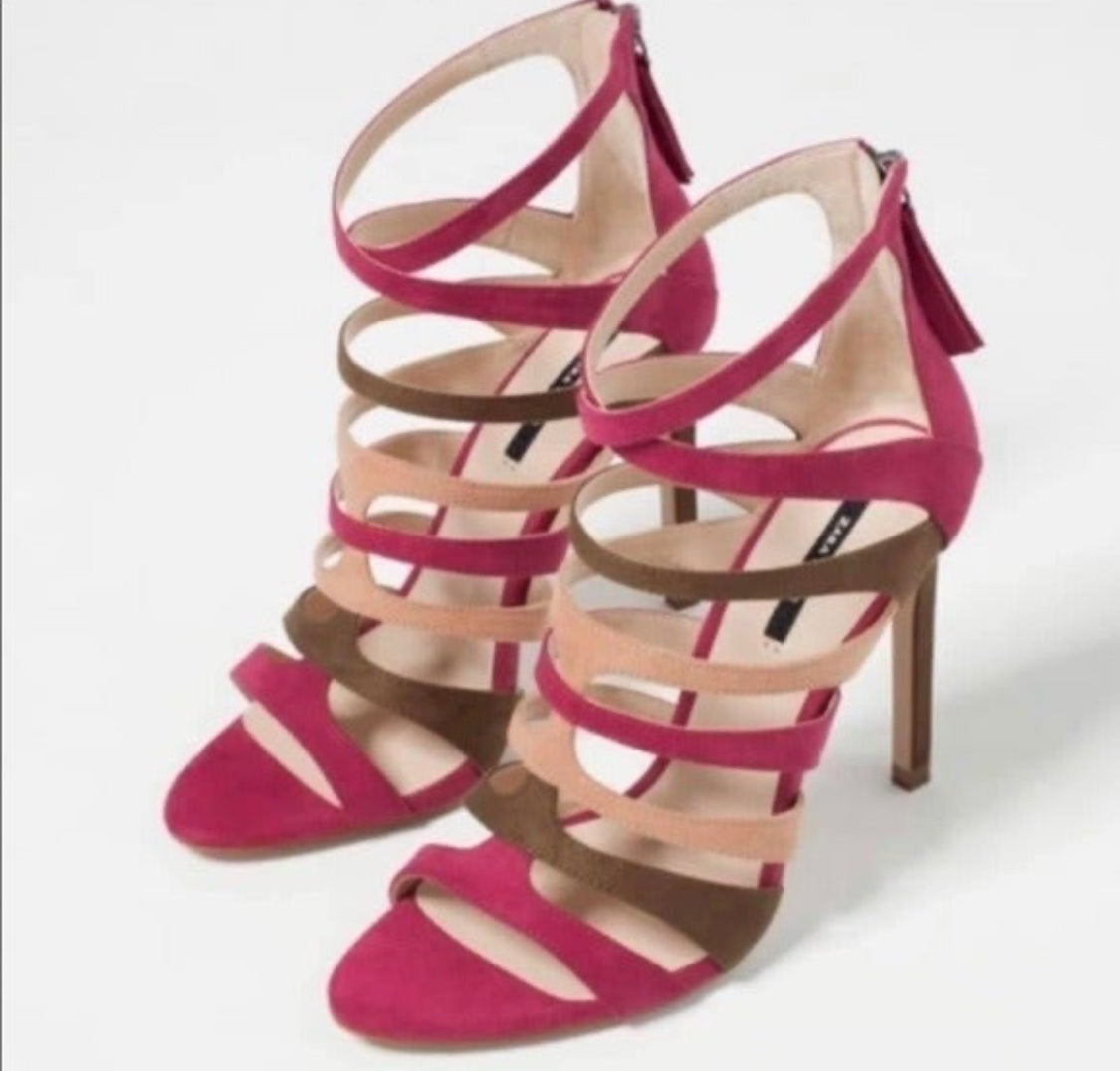 Zara Multicolor Strappy Heels