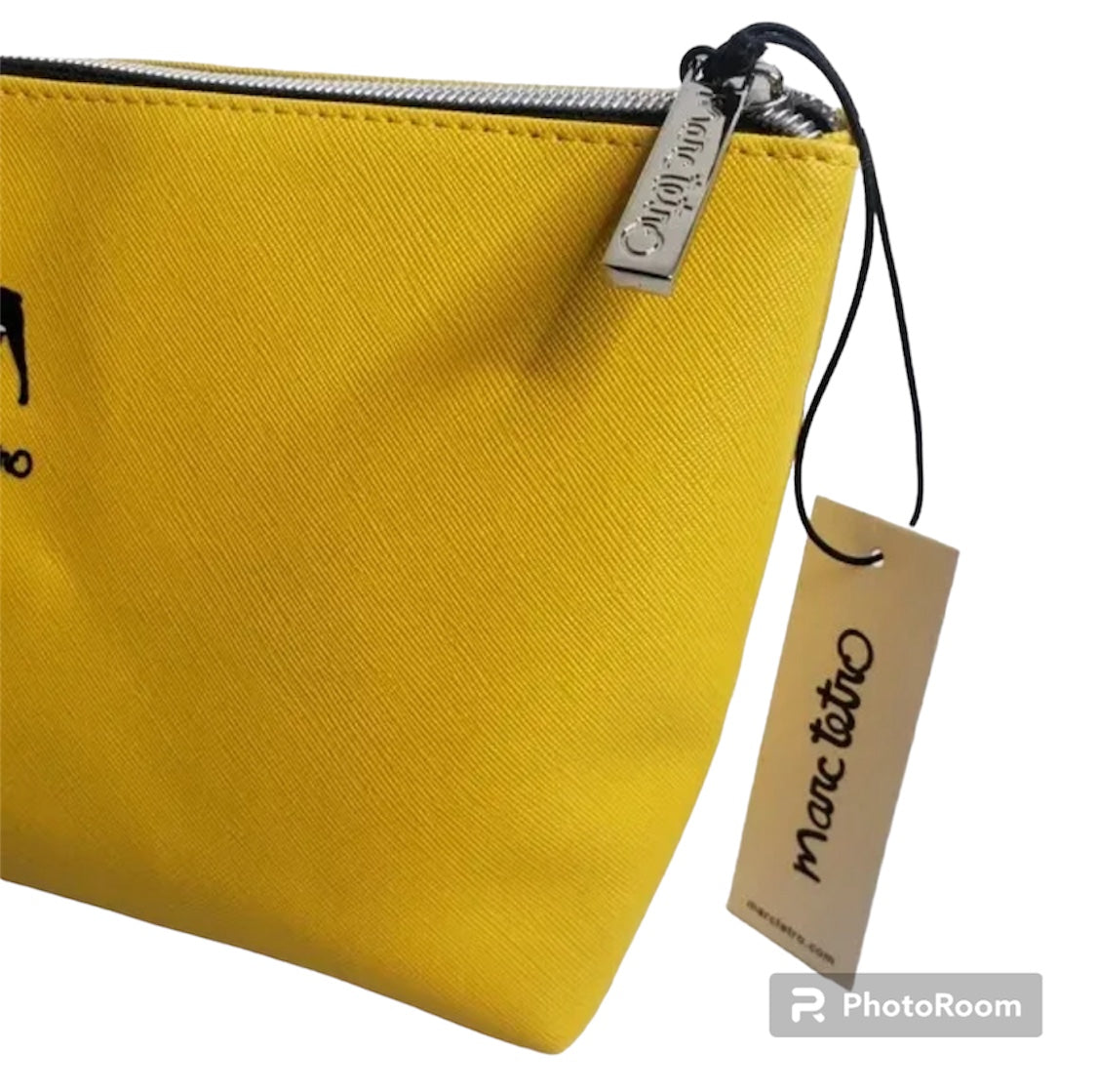 NEW Marc Tetro Boston Terrier Large Cosmetic Makeup Bag Case Yellow