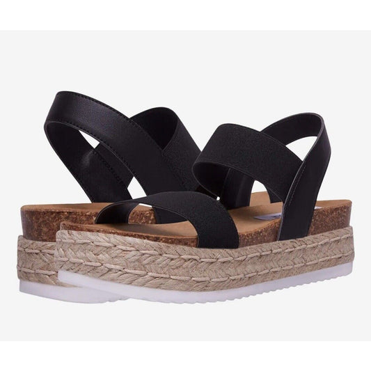 Steve Madden Womens Jaklin Black Espadrilles Shoes 10 Medium (B,M) BHFO 4662