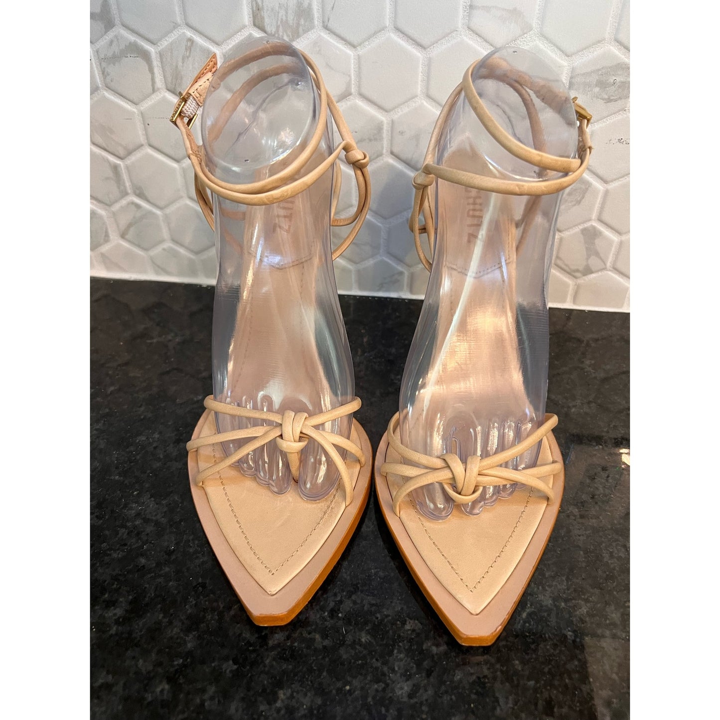 Schutz Abby Heel in Light Nude size 9.5