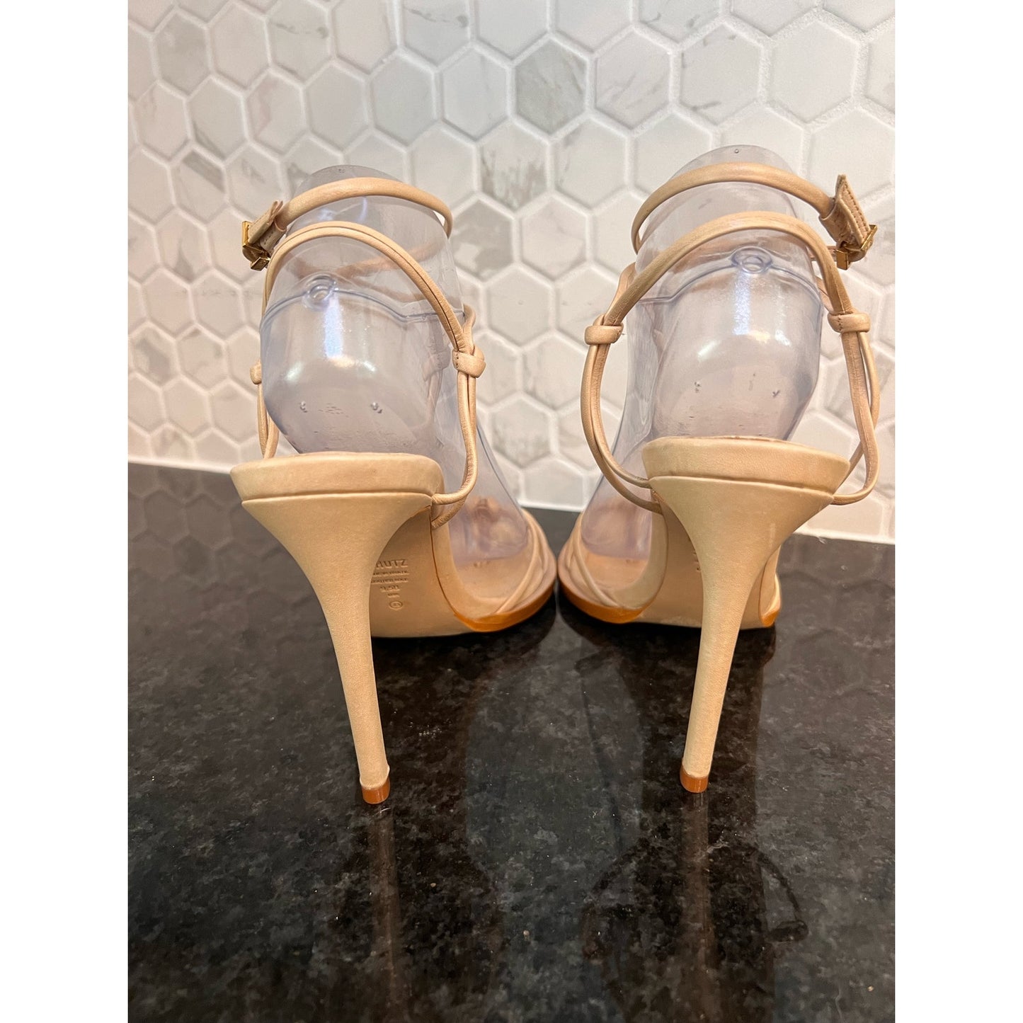 Schutz Abby Heel in Light Nude size 9.5