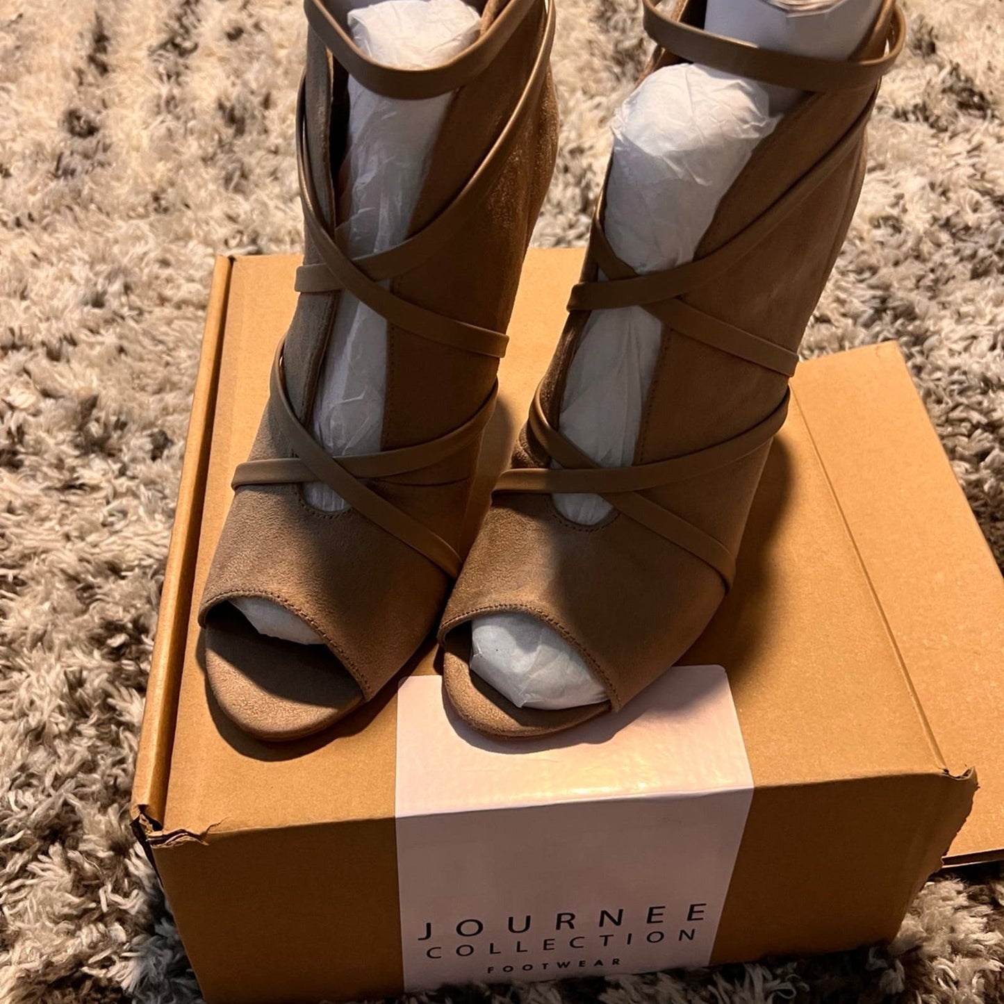 Journee Collection Womens Booties Stiletto Heel Zip Size 9 in box